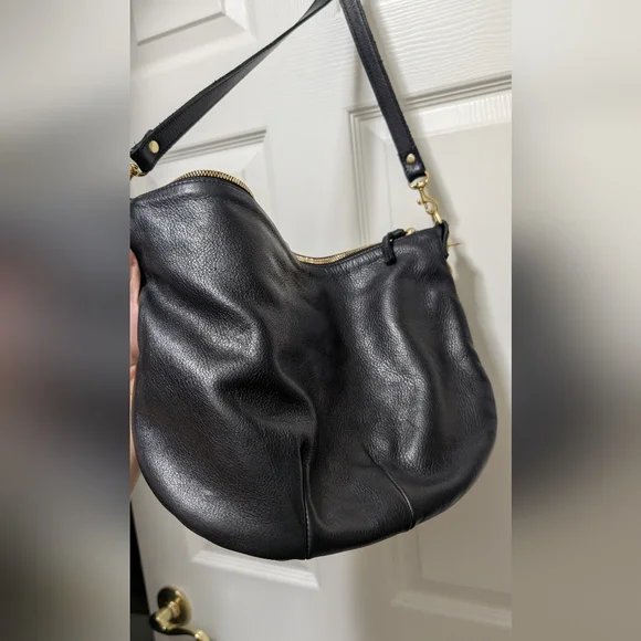 Clare V Moyen Messenger Bag Black Leather - Picture 4 of 11